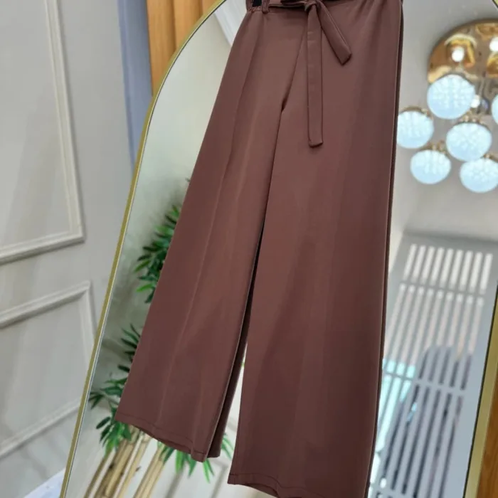 Double Bolpaça Pantolon Kuşaklı
